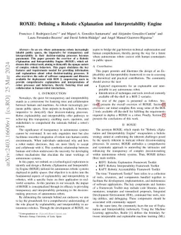 ROXIE: Defining a Robotic eXplanation and Interpretability Engine