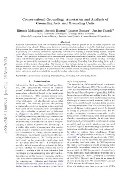 Conversational Grounding: Annotation and Analysis of Grounding Acts and
  Grounding Units