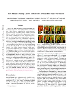 Self-Adaptive Reality-Guided Diffusion for Artifact-Free
  Super-Resolution