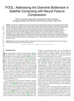 FOOL: Addressing the Downlink Bottleneck in Satellite Computing with Neural Feature Compression