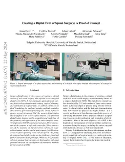 Creating a Digital Twin of Spinal Surgery: A Proof of Concept