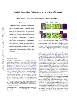 Enabling Uncertainty Estimation in Iterative Neural Networks