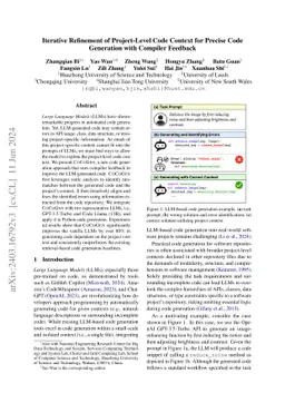 Iterative Refinement of Project-Level Code Context for Precise Code
  Generation with Compiler Feedback