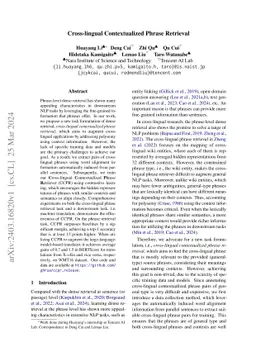 Cross-lingual Contextualized Phrase Retrieval