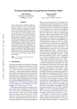 Towards Explainability in Legal Outcome Prediction Models