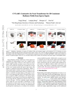 CVT-xRF: Contrastive In-Voxel Transformer for 3D Consistent Radiance
  Fields from Sparse Inputs