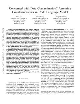 Concerned with Data Contamination? Assessing Countermeasures in Code
  Language Model