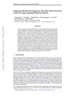 Aligning with Human Judgement: The Role of Pairwise Preference in Large Language Model Evaluators
