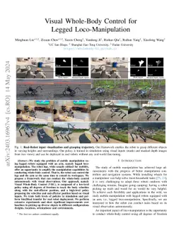 Visual Whole-Body Control for Legged Loco-Manipulation