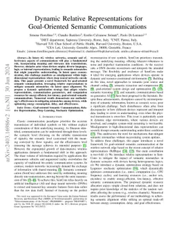 Dynamic Relative Representations for Goal-Oriented Semantic Communications