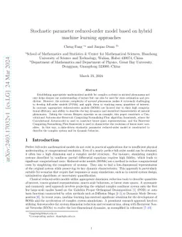 Stochastic parameter reduced-order model based on hybrid machine
  learning approaches