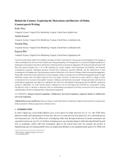 Behind the Counter: Exploring the Motivations and Barriers of Online
  Counterspeech Writing
