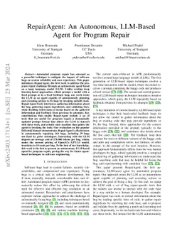 RepairAgent: An Autonomous, LLM-Based Agent for Program Repair