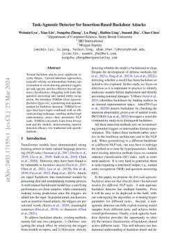 Task-Agnostic Detector for Insertion-Based Backdoor Attacks