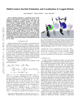 Multi-Contact Inertial Parameters Estimation and Localization in Legged Robots