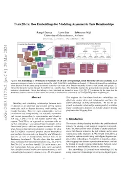 Task2Box: Box Embeddings for Modeling Asymmetric Task Relationships
