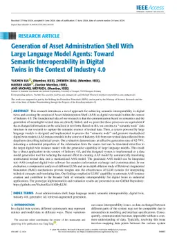 Generation of Asset Administration Shell with Large Language Model
  Agents: Toward Semantic Interoperability in Digital Twins in the Context of
  Industry 4.0