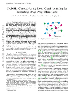 CADGL: Context-Aware Deep Graph Learning for Predicting Drug-Drug
  Interactions