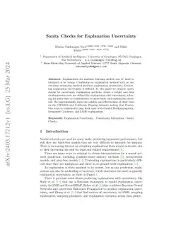 Sanity Checks for Explanation Uncertainty
