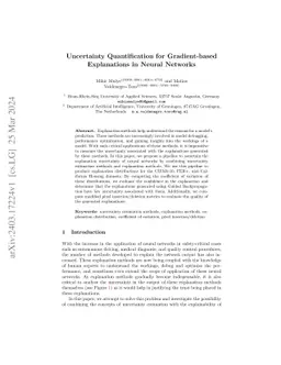 Uncertainty Quantification for Gradient-based Explanations in Neural Networks