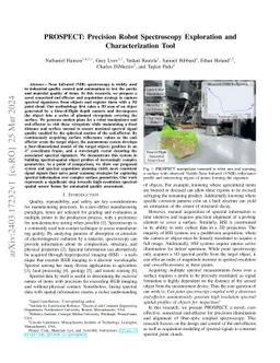 PROSPECT: Precision Robot Spectroscopy Exploration and Characterization
  Tool