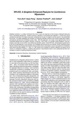 SPLICE: A Singleton-Enhanced PipeLIne for Coreference REsolution