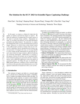 The Solution for the ICCV 2023 1st Scientific Figure Captioning
  Challenge