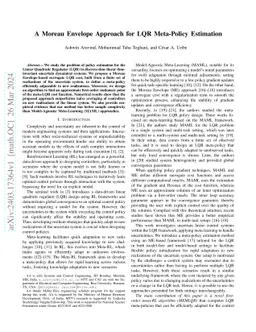 A Moreau Envelope Approach for LQR Meta-Policy Estimation