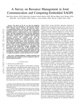 A Survey on Resource Management in Joint Communication and
  Computing-Embedded SAGIN