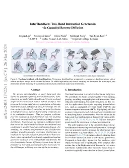 InterHandGen: Two-Hand Interaction Generation via Cascaded Reverse
  Diffusion