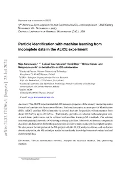 Particle identification with machine learning from incomplete data in
  the ALICE experiment