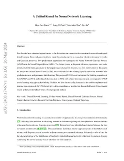 A Unified Kernel for Neural Network Learning