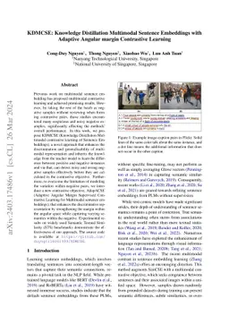 KDMCSE: Knowledge Distillation Multimodal Sentence Embeddings with
  Adaptive Angular margin Contrastive Learning