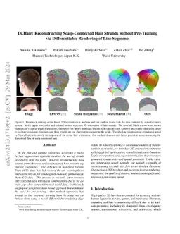 Dr.Hair: Reconstructing Scalp-Connected Hair Strands without
  Pre-training via Differentiable Rendering of Line Segments