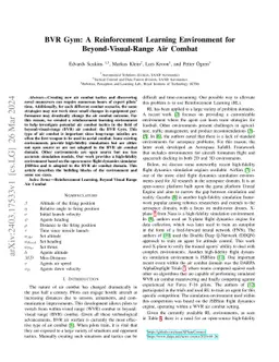 BVR Gym: A Reinforcement Learning Environment for Beyond-Visual-Range
  Air Combat