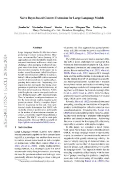 Naive Bayes-based Context Extension for Large Language Models