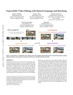 ExpressEdit: Video Editing with Natural Language and Sketching