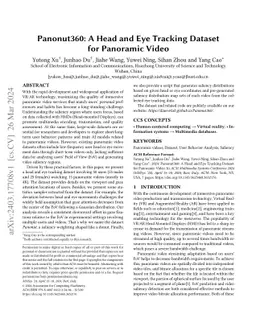 Panonut360: A Head and Eye Tracking Dataset for Panoramic Video