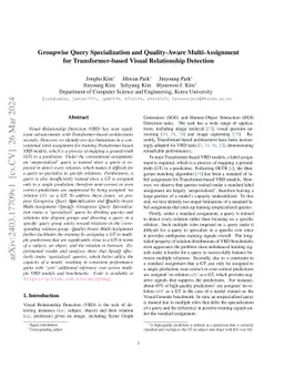 Groupwise Query Specialization and Quality-Aware Multi-Assignment for
  Transformer-based Visual Relationship Detection