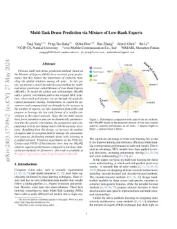 Multi-Task Dense Prediction via Mixture of Low-Rank Experts
