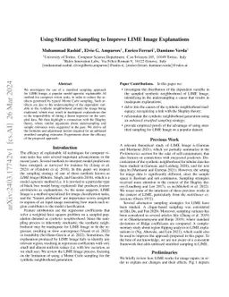 Using Stratified Sampling to Improve LIME Image Explanations