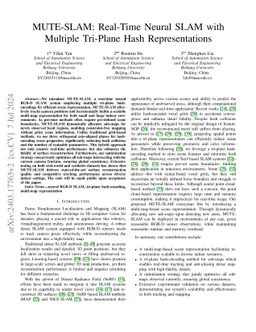 MUTE-SLAM: Real-Time Neural SLAM with Multiple Tri-Plane Hash
  Representations