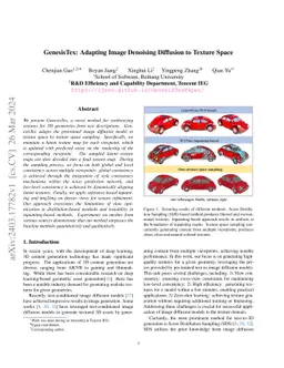 GenesisTex: Adapting Image Denoising Diffusion to Texture Space