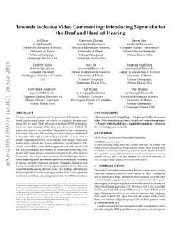 Towards Inclusive Video Commenting: Introducing Signmaku for the Deaf
  and Hard-of-Hearing