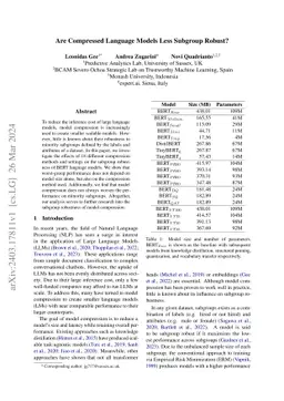 Are Compressed Language Models Less Subgroup Robust?