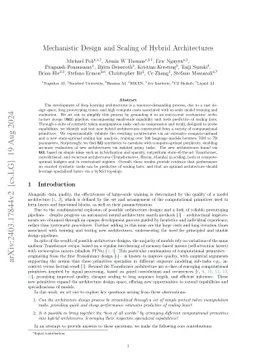Mechanistic Design and Scaling of Hybrid Architectures