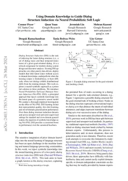 Using Domain Knowledge to Guide Dialog Structure Induction via Neural
  Probabilistic Soft Logic