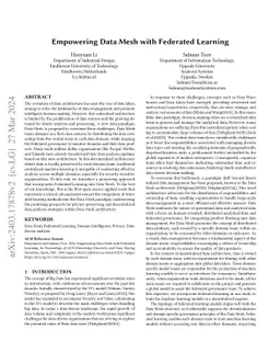 Empowering Data Mesh with Federated Learning