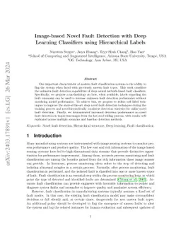 Image-based Novel Fault Detection with Deep Learning Classifiers using
  Hierarchical Labels