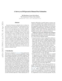 A Survey on 3D Egocentric Human Pose Estimation
